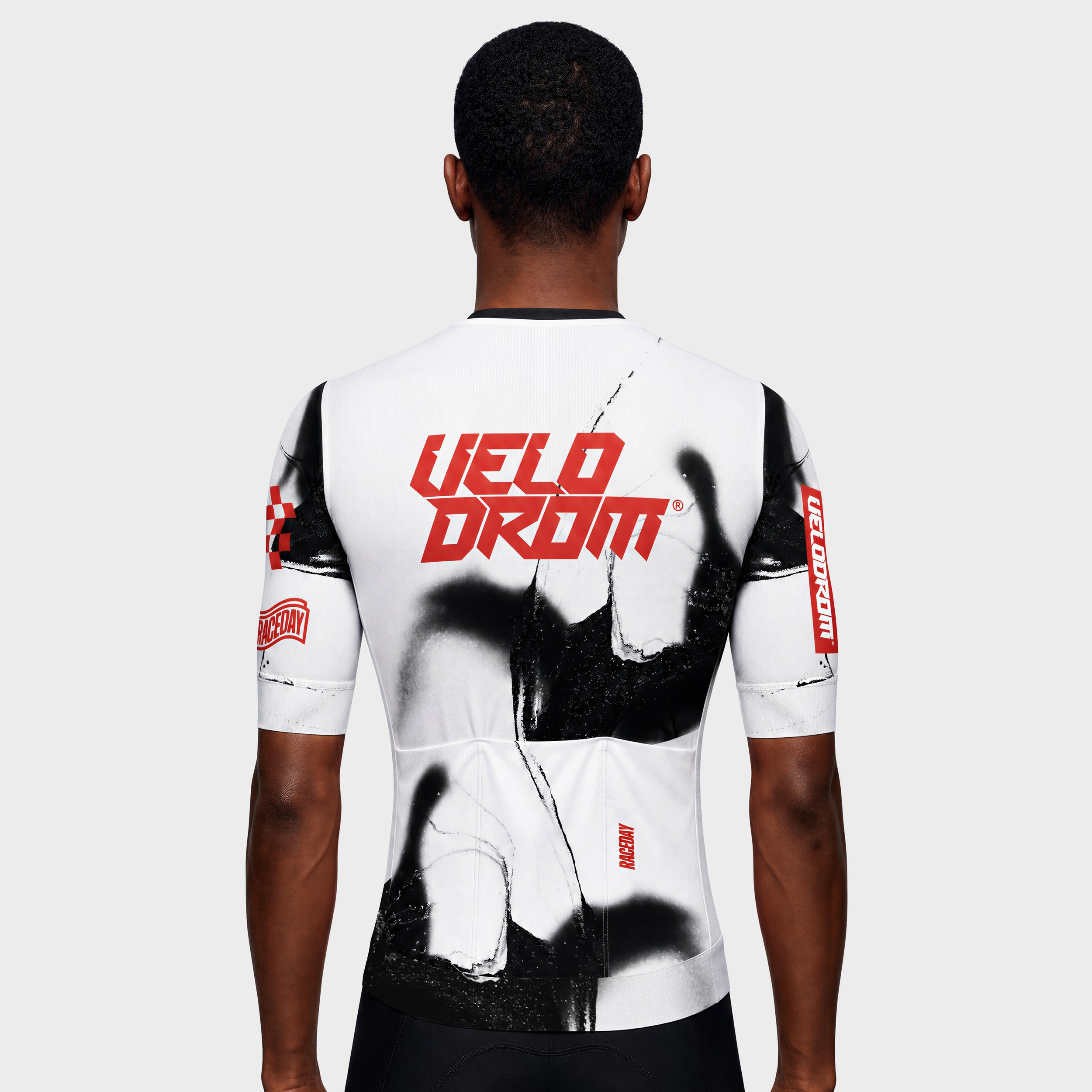 VELODROM Raceday 4.0 Jersey Txtr - Black/White/Red