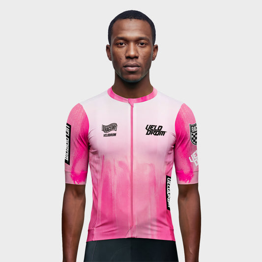 VELODROM Raceday 4.0 Txtr Jersey - Pink/White/Black