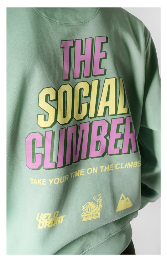VELODROM Sudadera The Social Climber - Green/Pink/Yellow