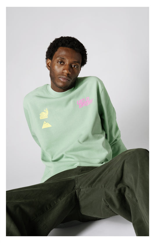 VELODROM Sudadera The Social Climber - Green/Pink/Yellow