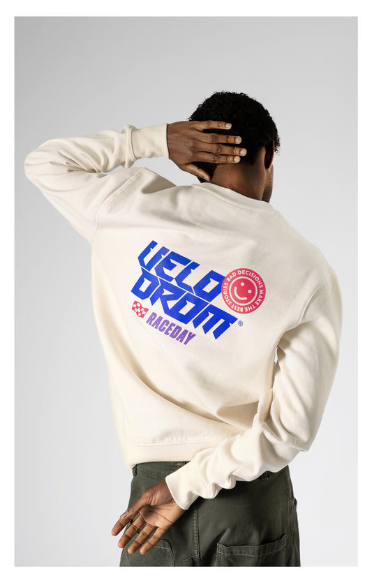 VELODROM Raceday Sudadera - Cream/Blue/Pink