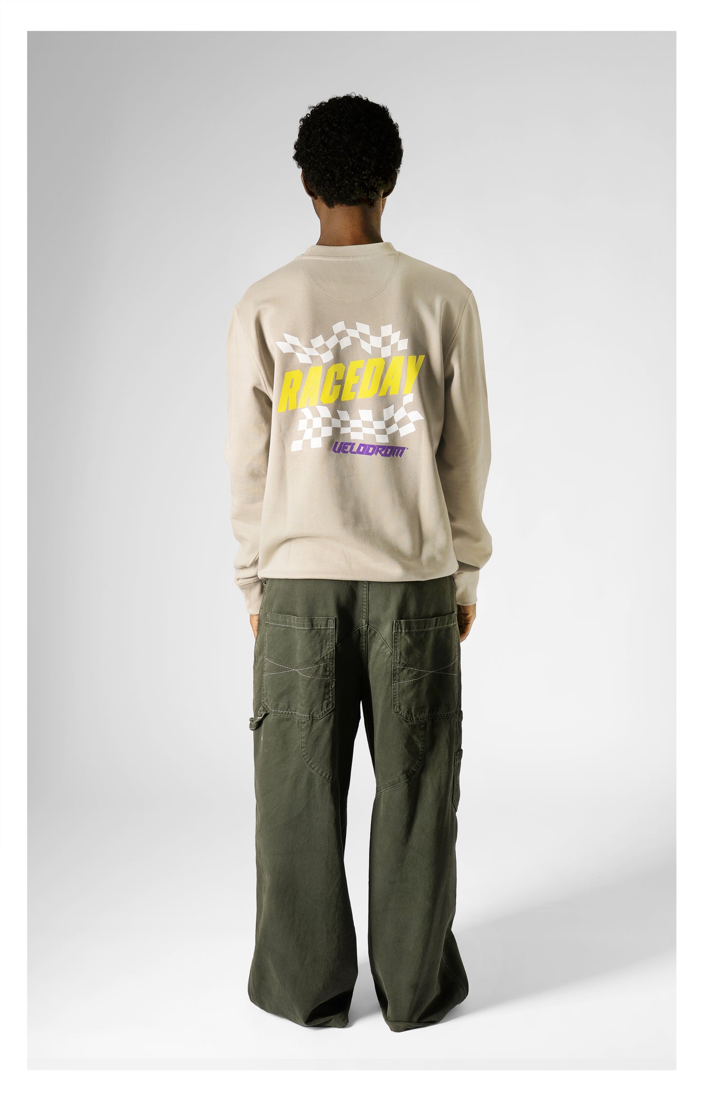 VELODROM Raceday Sweatshirt - Beige/Yellow/Purple