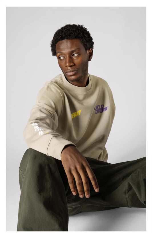 VELODROM Raceday Sudadera - Beige/Yellow/Purple