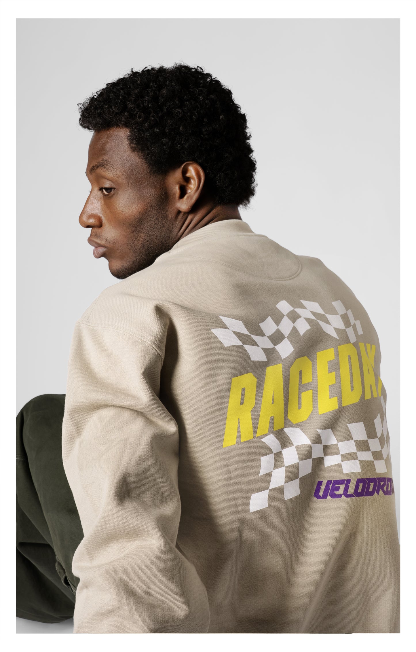 VELODROM Raceday Sweatshirt - Beige/Yellow/Purple