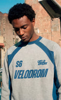 VELODROM S6 Collection Retro Sweatshirt - Grey Blue