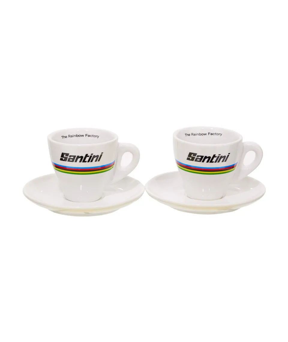 Santini Uci World Champion ESPRESSO Cups - White