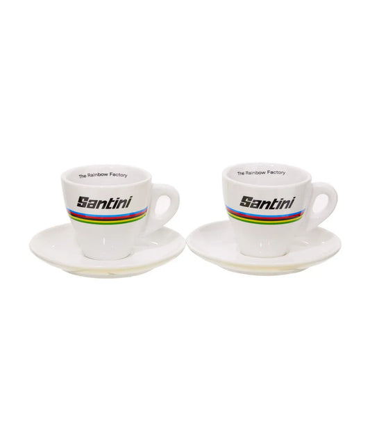 Santini Uci World Champion ESPRESSO Cups - White