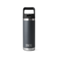 YETI Rambler 18oz/532m Flaske with Straw Kasket - Charcoal