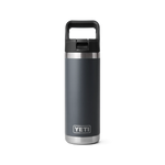 YETI Rambler 18oz/532m Flaske with Straw Kasket - Charcoal