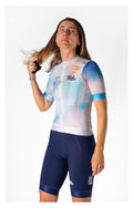 VELODROM Raceday 3.0 Temps de Flors 2025 Limited Edition Unisex Trikot - Celeste /Light Red/Green