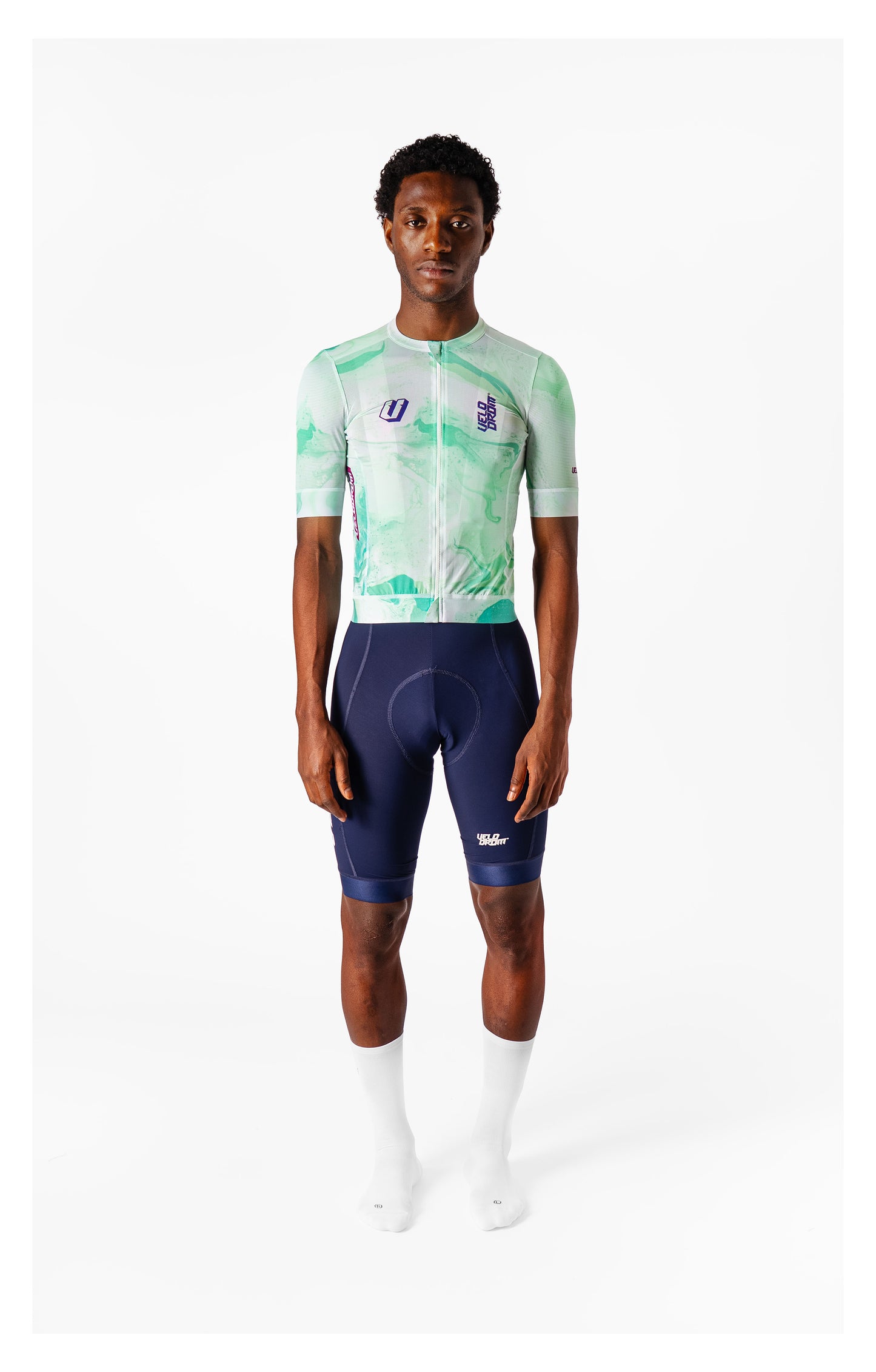 VELODROM Raceday Txtr 3.0 Maillot - Light Green Blanc