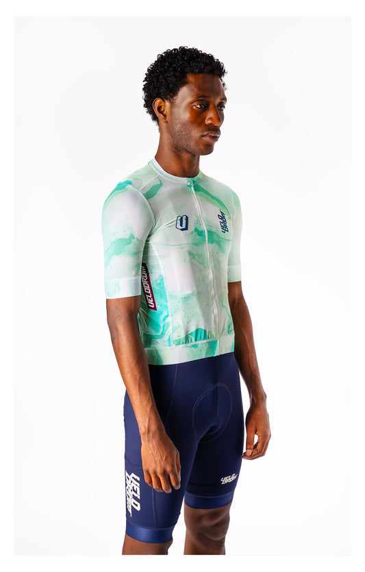 VELODROM Raceday Txtr 3.0 Maillot Ciclismo - Light Green Blanco