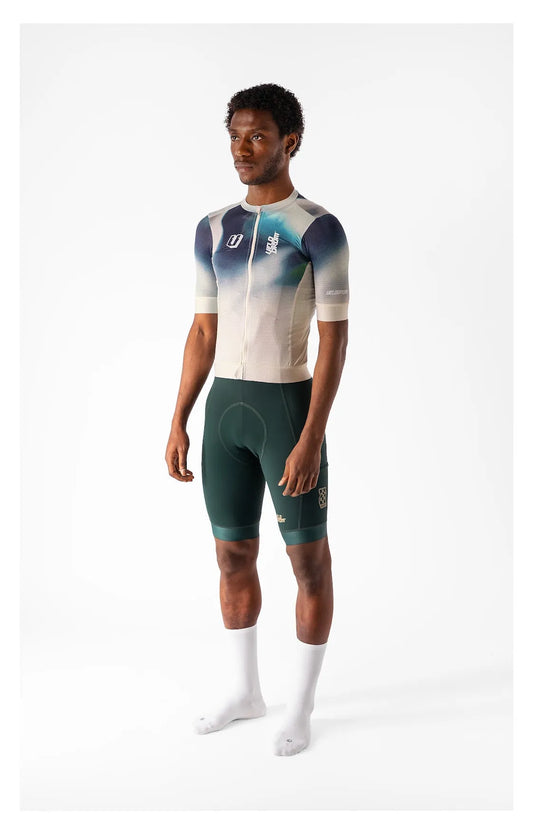 VELODROM RaceDay Txtr 3.0 Maillot Ciclismo - Sand/Deep Green