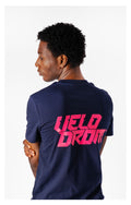 VELODROM Raceday 3.0 Tshirt - Navy/Pink/Wit