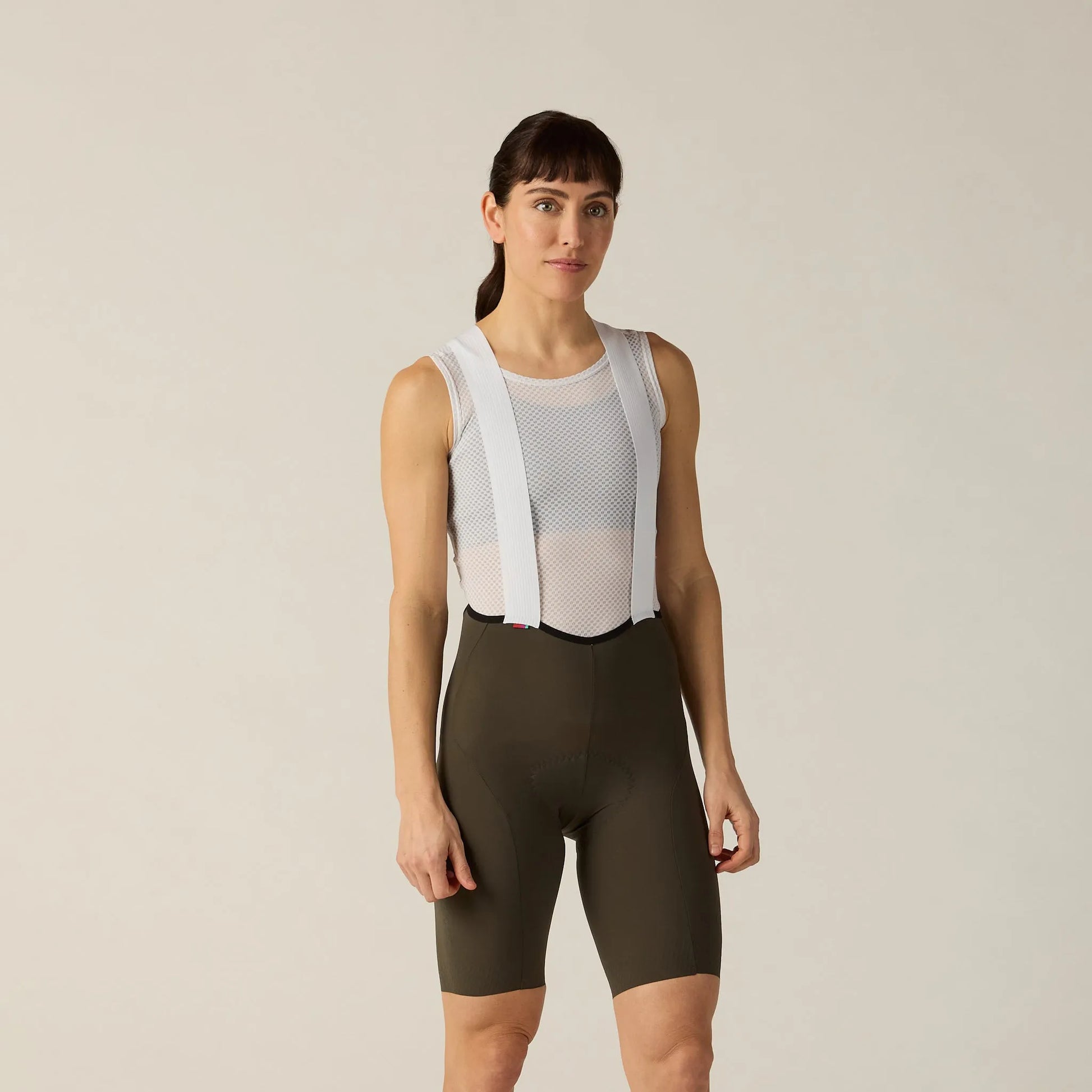 VELOCIO LUXE Ultralight Damen Trägerhose - Schwarz Olive