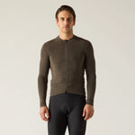 VELOCIO Luxe Merino Long Sleeve Jersey - Black Olive