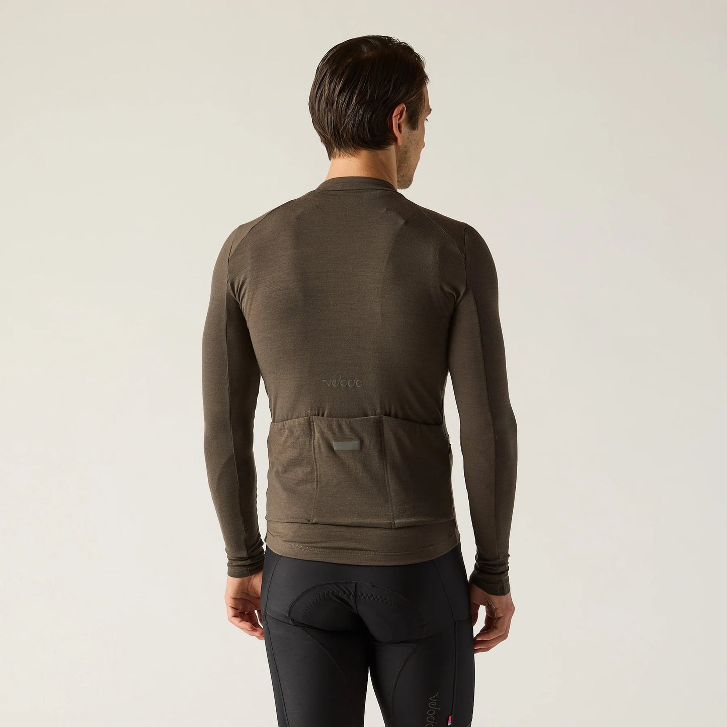 VELOCIO Luxe Merino Long Sleeve Jersey - Black Olive
