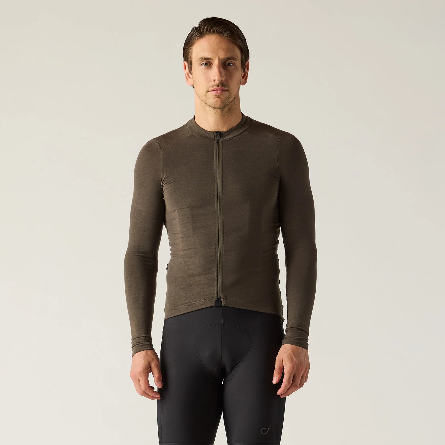 VELOCIO Luxe Merino Long Sleeve Jersey - Black Olive
