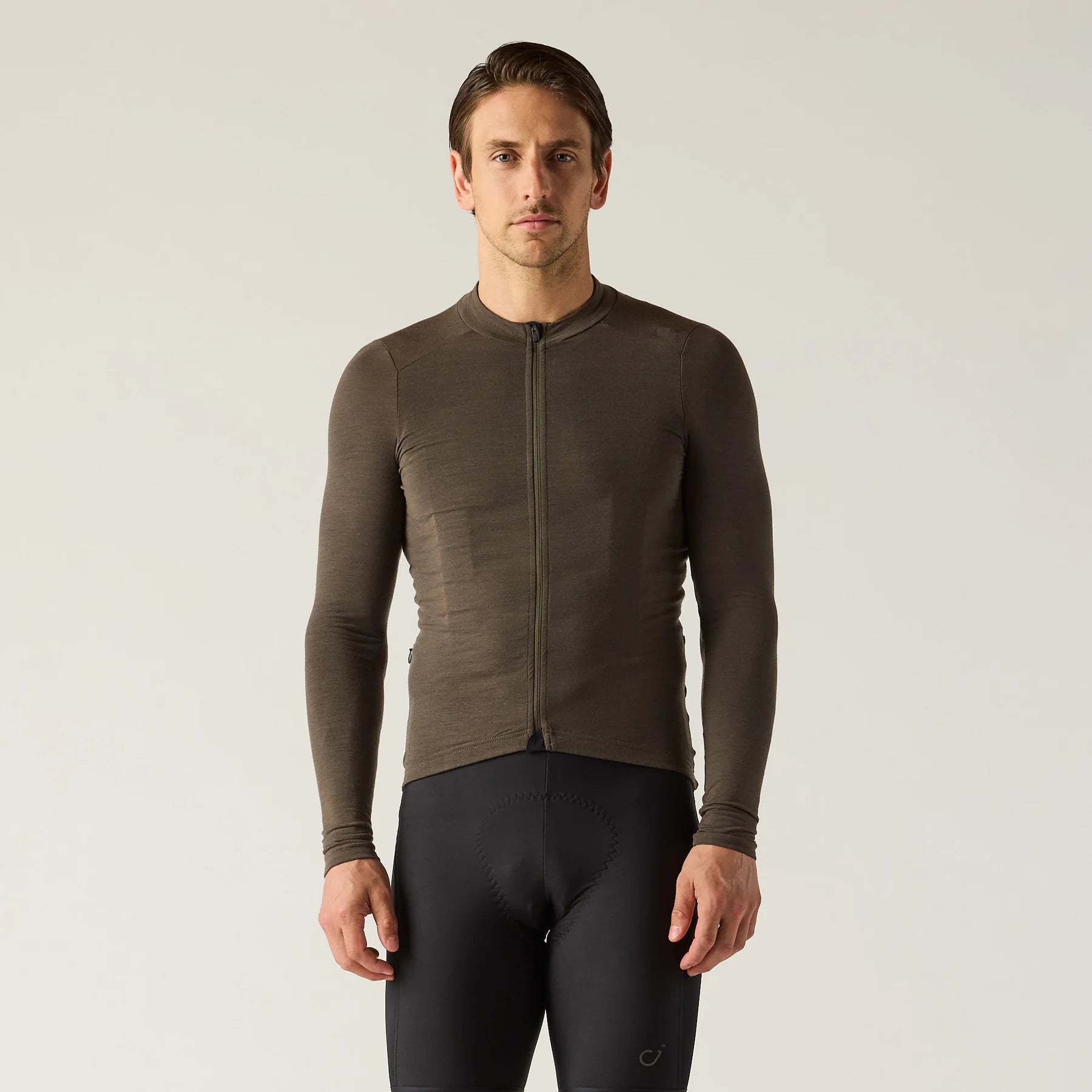 VELOCIO Luxe Merino Long Sleeve Jersey - Black Olive