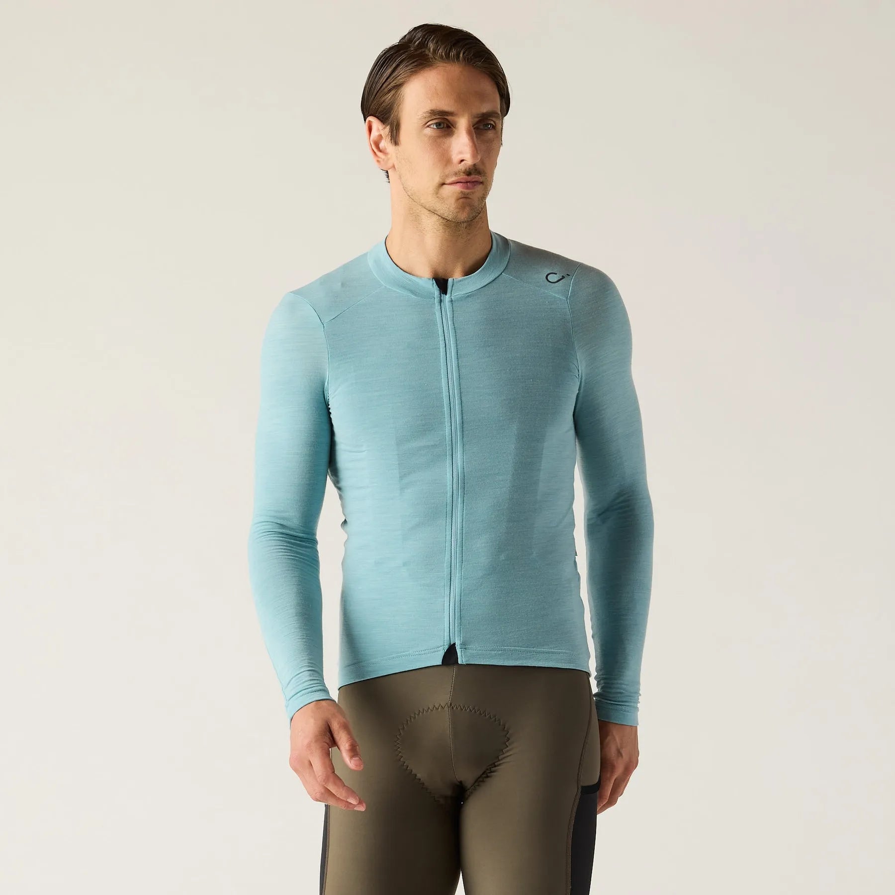 VELOCIO Luxe Merino Long Sleeve Jersey- Cameo Blue