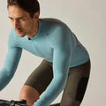 VELOCIO Luxe Merino Long Sleeve Jersey- Cameo Blue