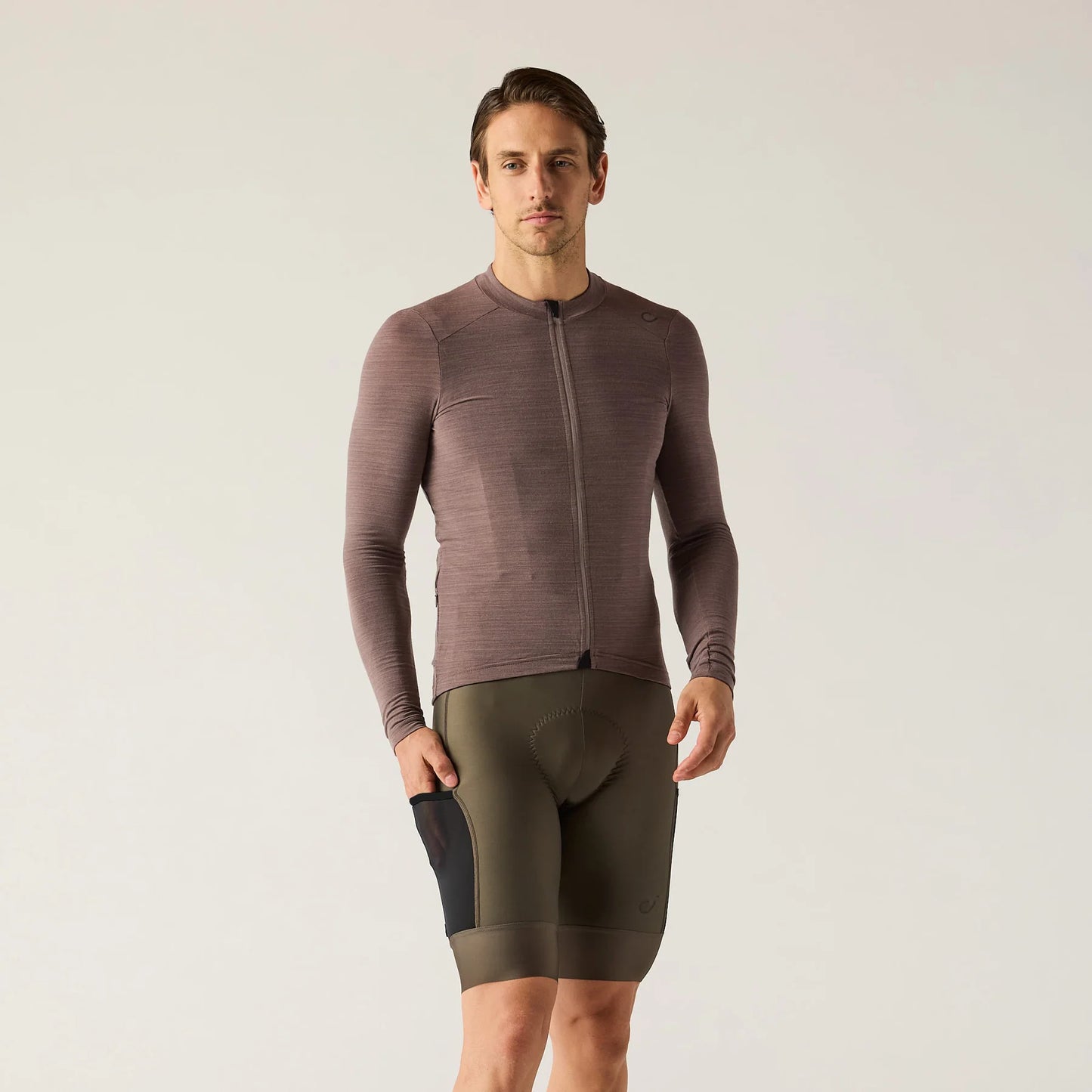 VELOCIO Luxe Merino Long Sleeve Jersey - Plum Truffle