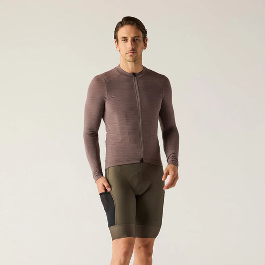 VELOCIO Luxe Merino Long Sleeve Jersey - Plum Truffle