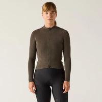 VELOCIO Luxe Merino Maillot manches longues femme - Noir Olive