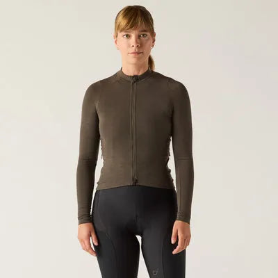 VELOCIO Luxe Merino Women Long Sleeve Jersey - Black Olive