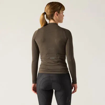 VELOCIO Luxe Merino Women Long Sleeve Jersey - Black Olive