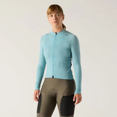 VELOCIO Luxe Merino Women Long Sleeve Jersey - Cameo Blue
