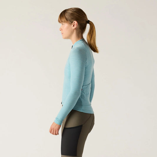 VELOCIO Luxe Merino Women Long Sleeve Jersey - Cameo Blue