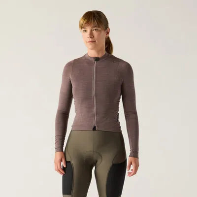 VELOCIO Luxe Merino Women Long Sleeve Jersey - Plum Truffle