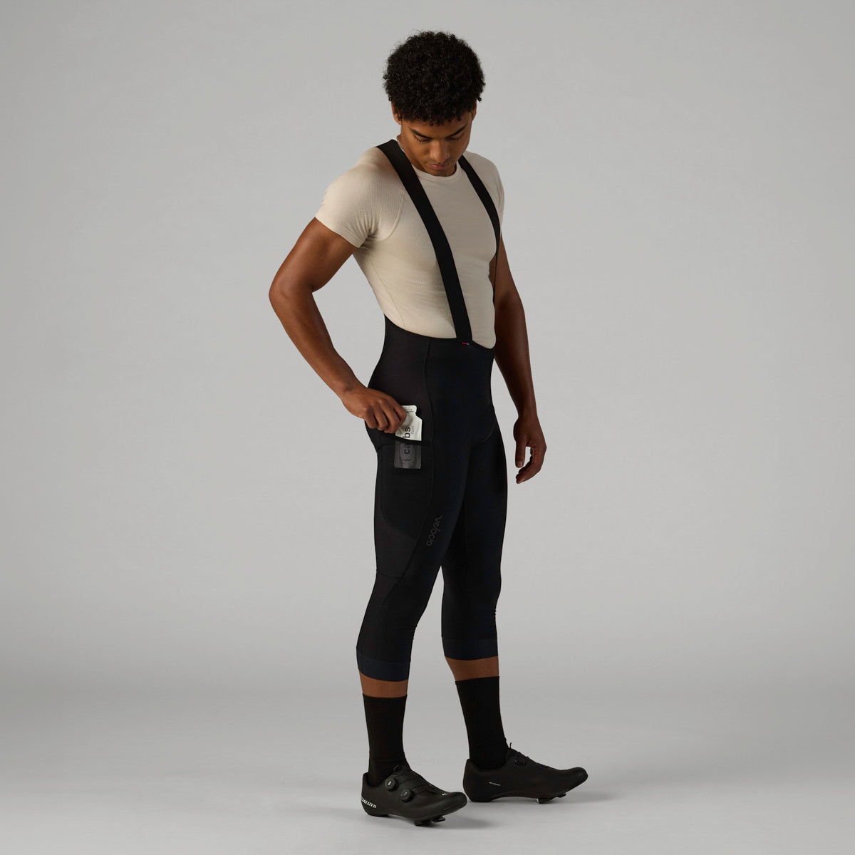 VELOCIO Luxe Thermal 3/4 Bib Tight - Black