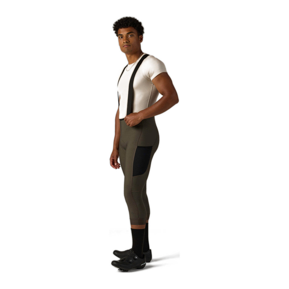 VELOCIO Luxe Thermal 3/4 Bib Tight - Black Olive