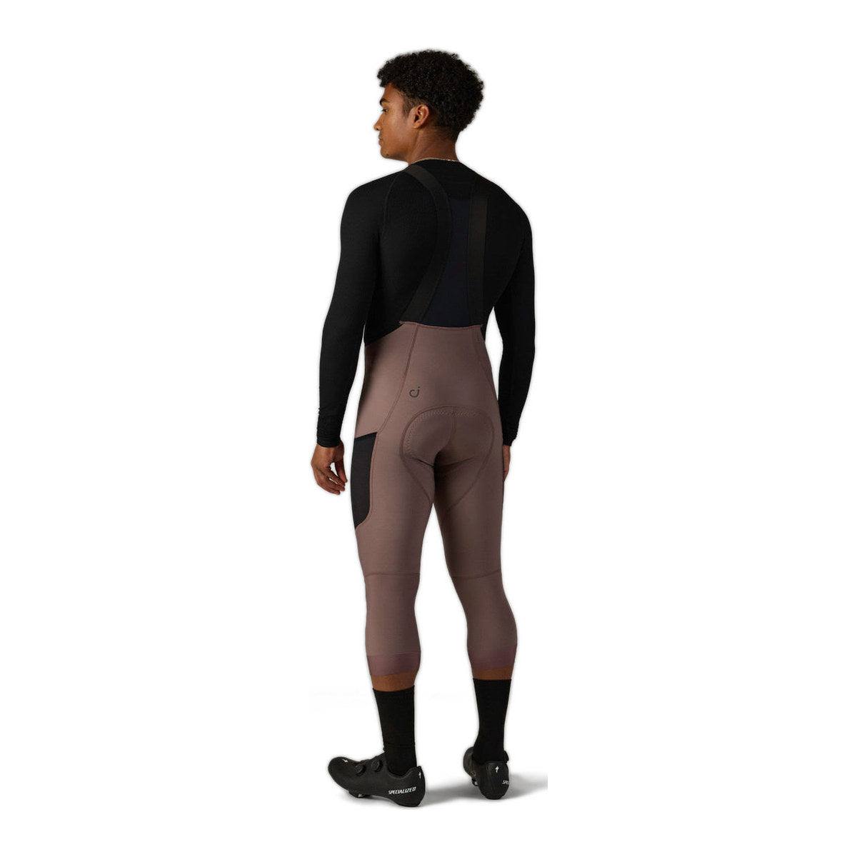 VELOCIO Luxe Thermal 3/4 Bib Tight - Plum Truffle