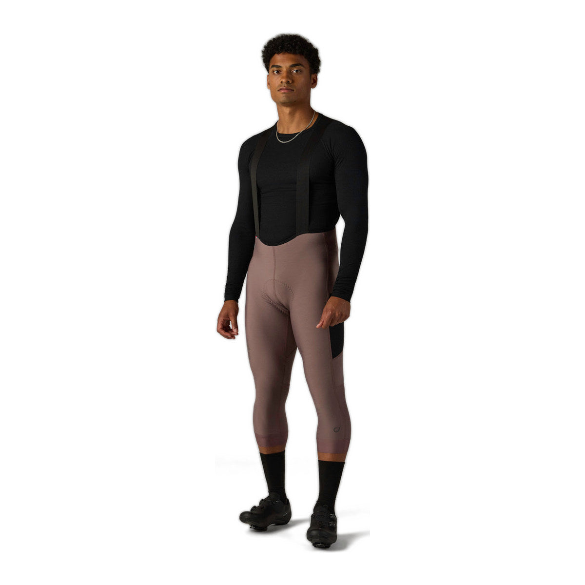 VELOCIO Luxe Thermal 3/4 Bib Tight - Plum Truffle