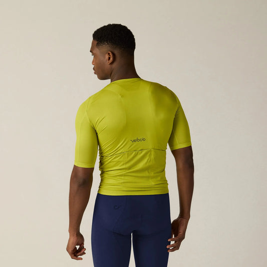 VELOCIO Luxe Ultralight Zipperless Jersey - Bright Chartreuse