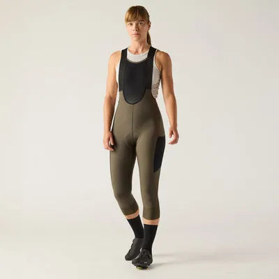 VELOCIO Luxe Women Thermal Cargo Bib Knicker - Black Olive