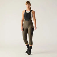 VELOCIO Luxe Kvinder Thermal Cargo Cykelbukser med seler Knicker - Sort Olive