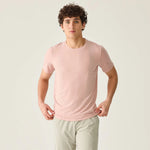 VELOCIO Men's Merino Ride Tee - Misty Rose