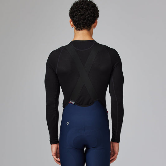 VELOCIO Merino Mesh Long Sleeve Base Layer - Black