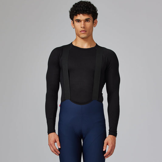 VELOCIO Merino Mesh Long Sleeve Base Layer - Black