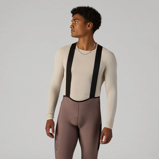 VELOCIO Merino Mesh Long Sleeve Base Layer - Pumice Stone