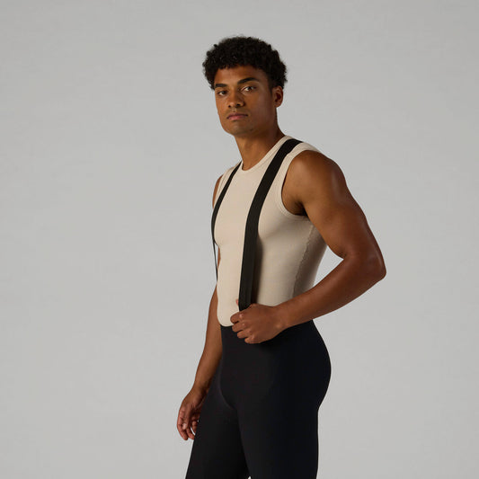 VELOCIO Merino Mesh Sleeveless Base Layer - Pumice Stone