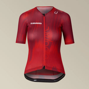 VELOCIO SRAM LUXE Women's  Ultralight Mesh Jersey - Red Stroke