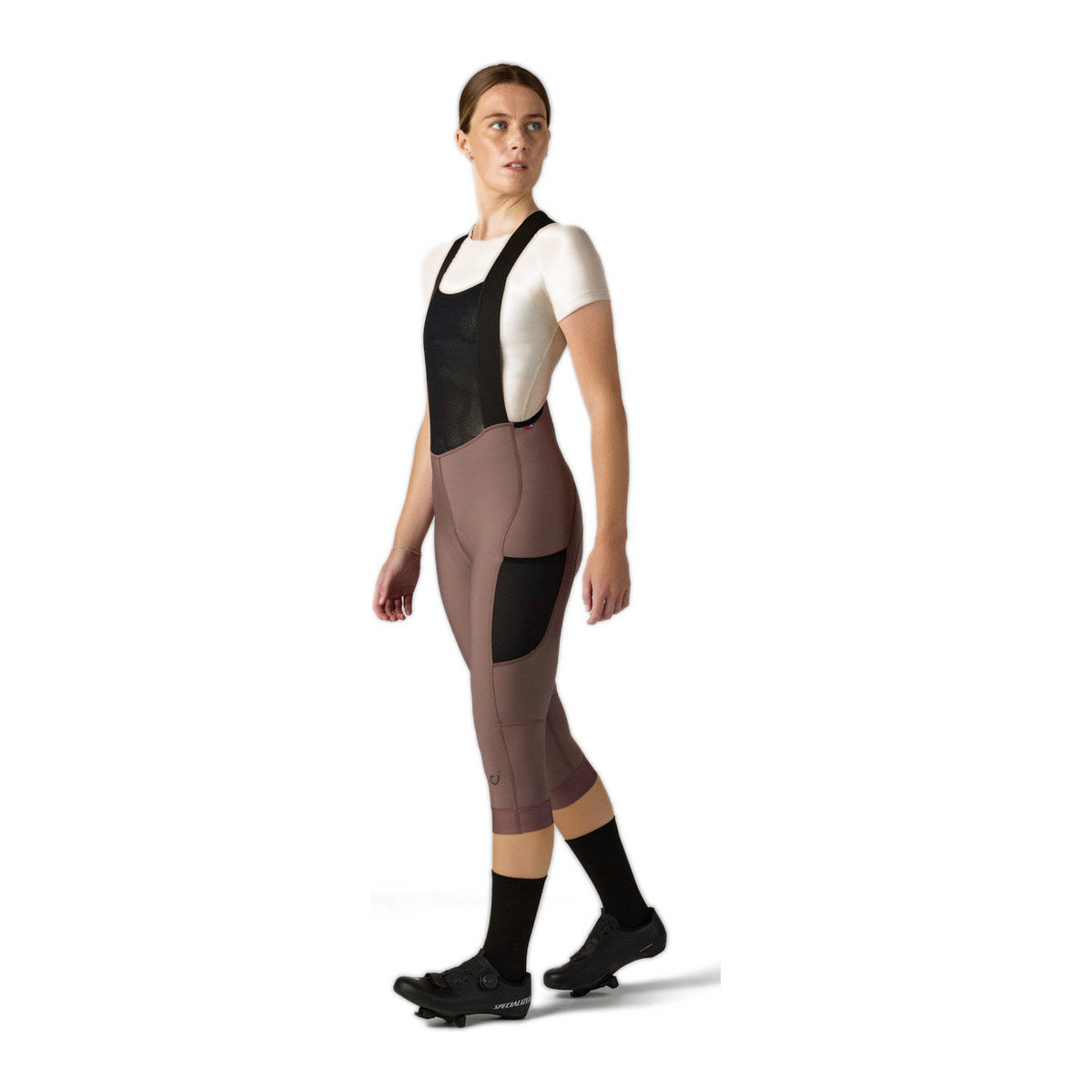 VELOCIO Women Luxe Thermal 3/4 Bib Tight - Plum Truffle