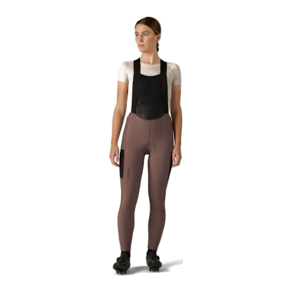 VELOCIO Women Luxe Thermal Bib Tight - Plum Truffle