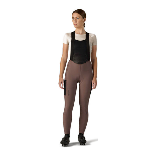 VELOCIO Women Luxe Thermal Bib Tight - Plum Truffle