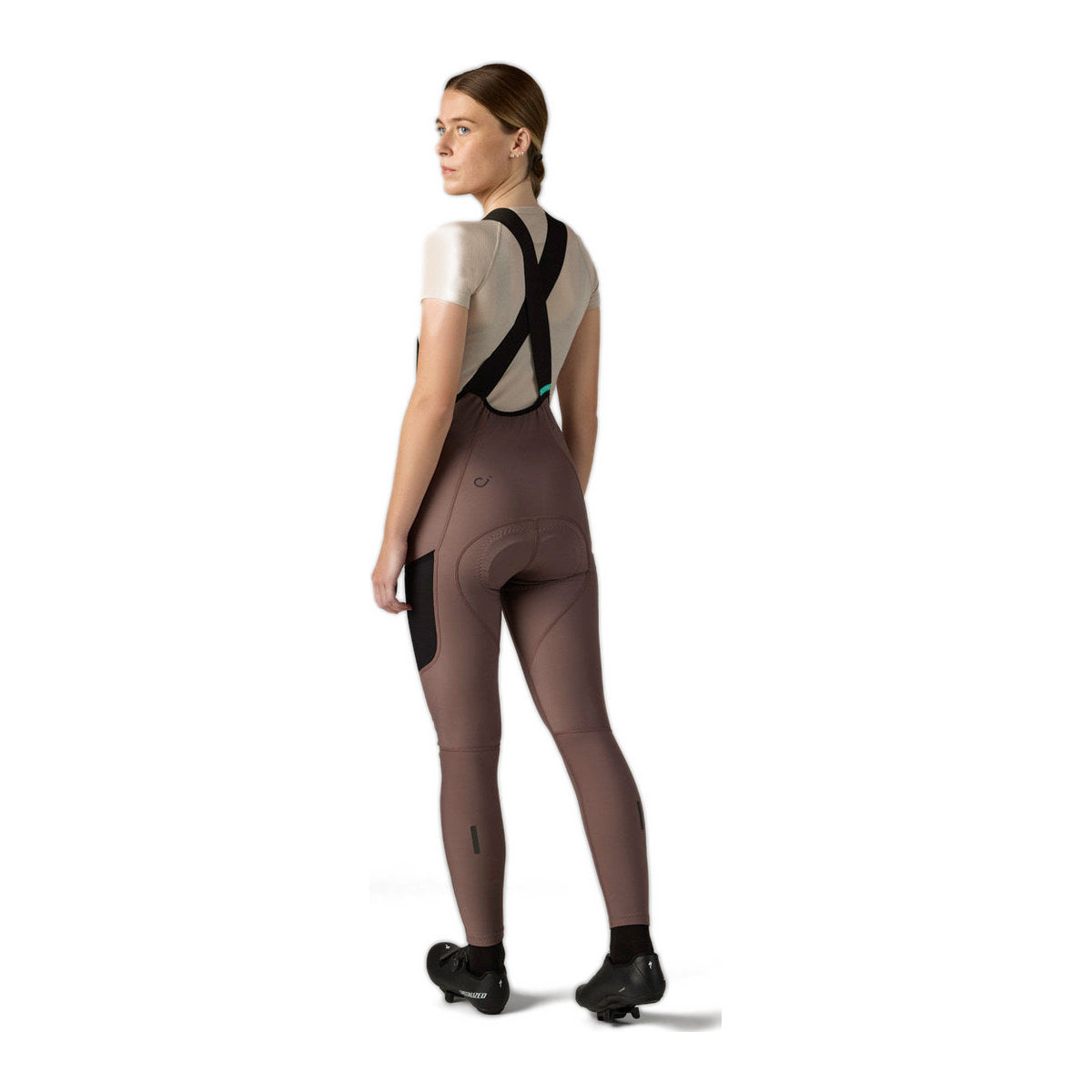 VELOCIO Women Luxe Thermal Bib Tight - Plum Truffle